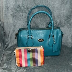 Teal Coach bag set